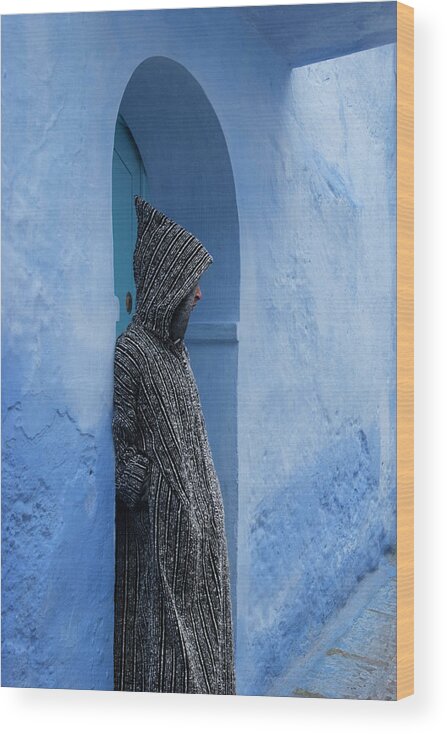 Chefchaouen Wood Print featuring the photograph The Quiet Man by Jessica Levant