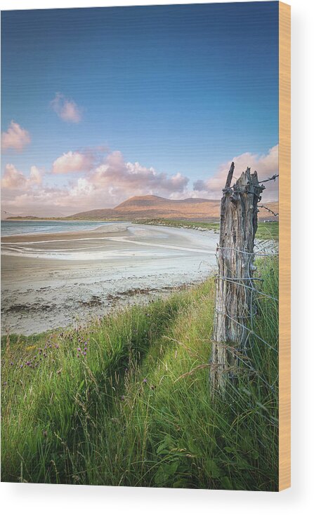 Adam West Wood Print featuring the photograph Luskentyre Trail by Adam West