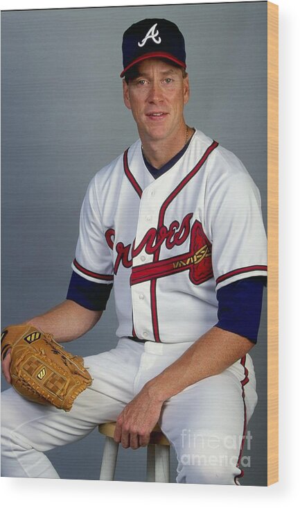 Media Day Wood Print featuring the photograph Tom Glavine 47 by Andy Lyons