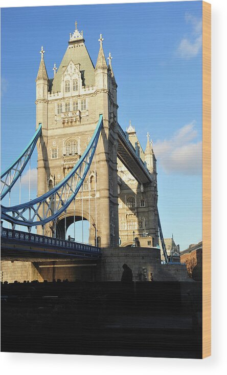 Material Wood Print featuring the photograph Tower Bridge by Anchy