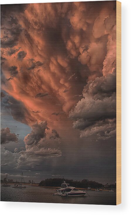 Tropical Wood Print featuring the photograph Tropical storm by Andrei SKY