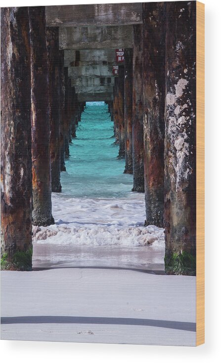 Pier Wood Print featuring the photograph Under the Pier by Stuart Manning