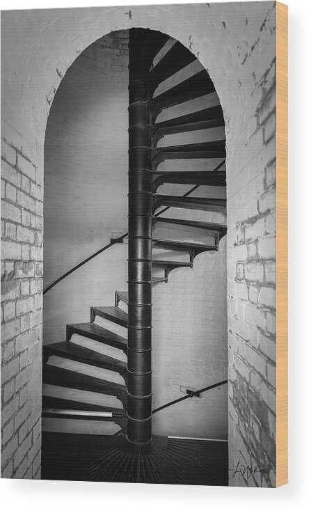 Stairs Wood Print featuring the photograph Up to the Light by Bryan Williams