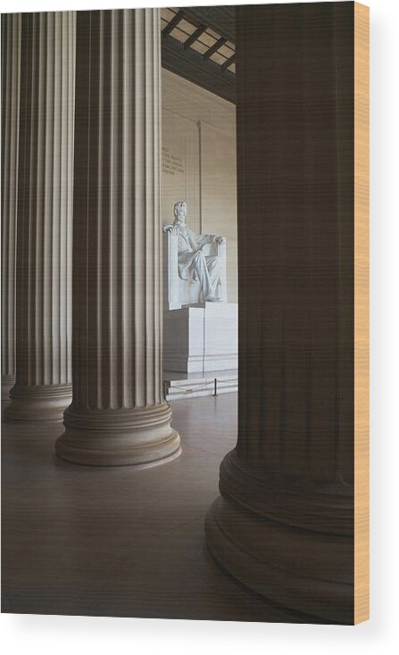 Statue Wood Print featuring the photograph Usa, Washington Dc, Lincoln Memorial by Fotog