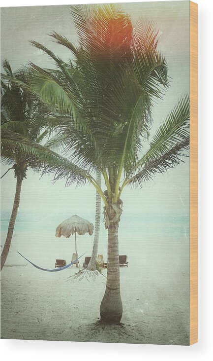 Latin America Wood Print featuring the photograph Vintage Beach Scene by Nathan Blaney