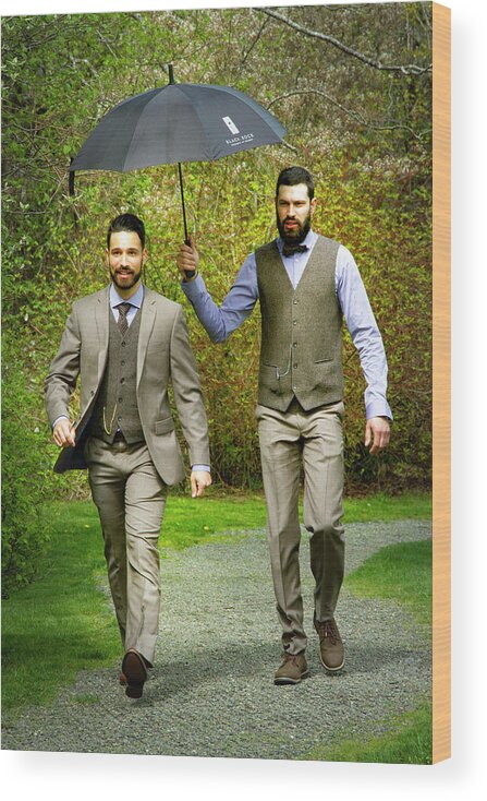 Men Wood Print featuring the photograph Walking the Groom by Daniel Martin