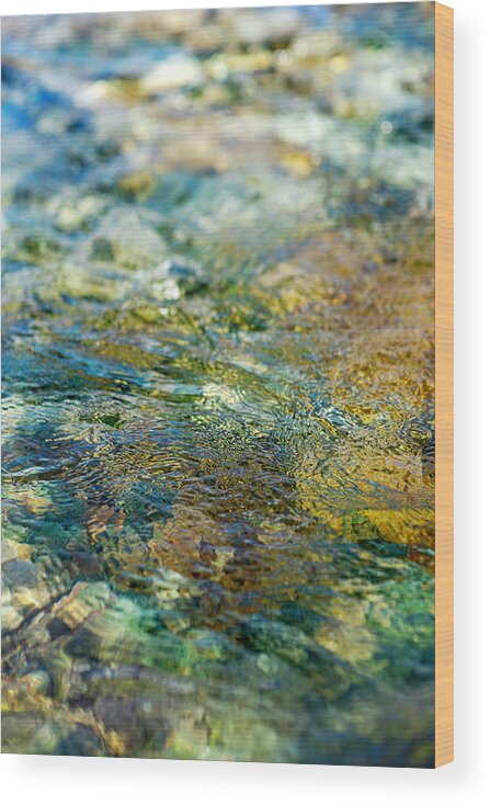 Nature Wood Print featuring the photograph Water 1 by Jean Gill