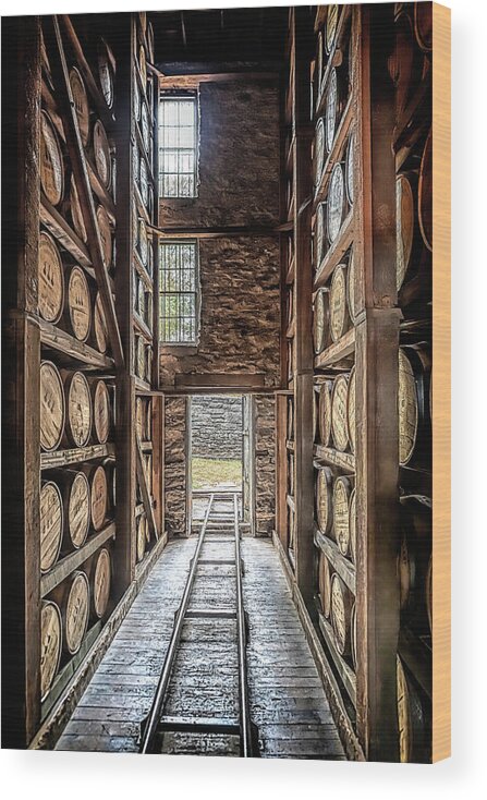 Woodford Reserve Wood Print featuring the photograph Woodford Reserve Rickhouse by Susan Rissi Tregoning