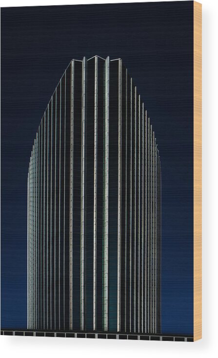 Tower Wood Print featuring the photograph Wtc Rotterdam by Gilbert Claes