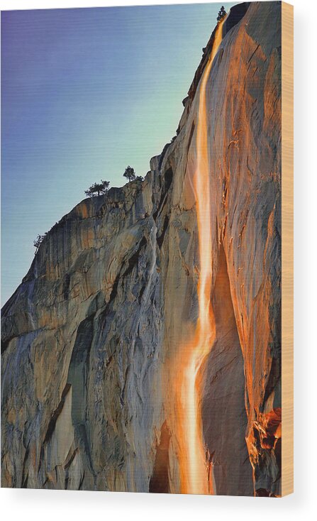 Tranquility Wood Print featuring the photograph Yosemite Firefall by Provided By Jp2pix.com