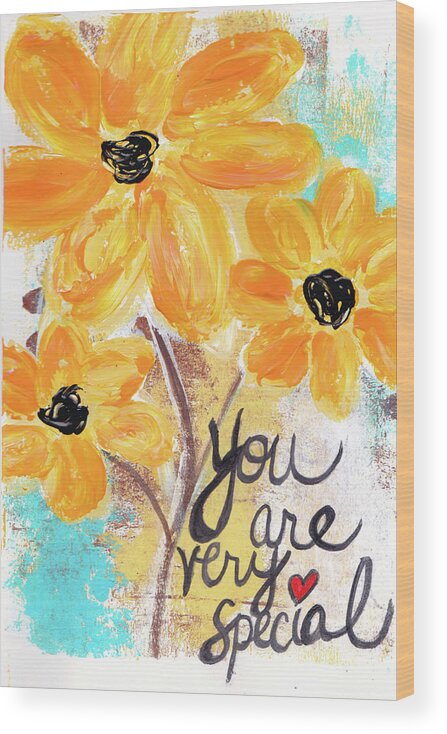 You Are Special Wood Print featuring the painting You Are Special by Kathleen Tennant