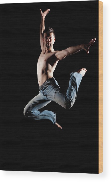 Expertise Wood Print featuring the photograph Young Man Dancing by 1001nights