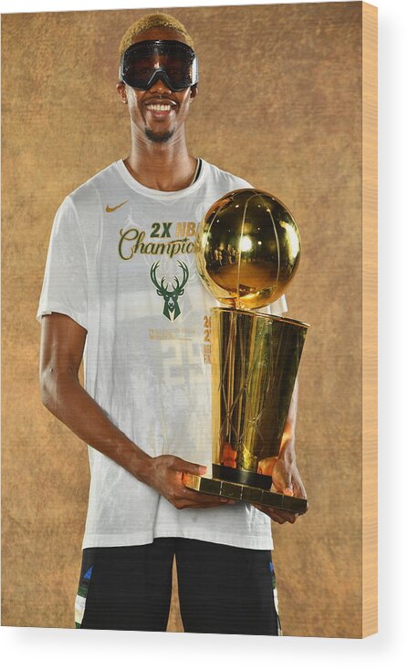 Playoffs Wood Print featuring the photograph 2021 NBA Finals Portraits by Jesse D. Garrabrant