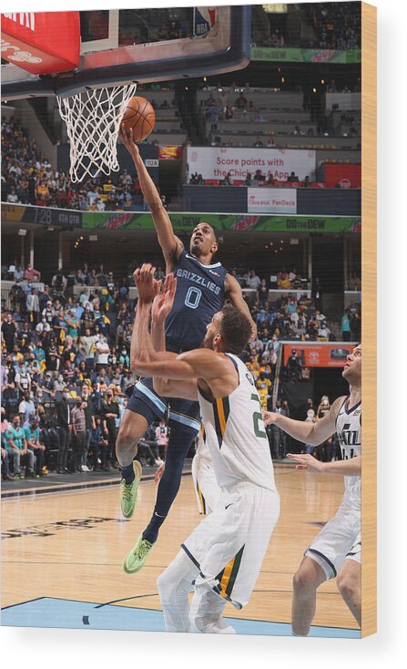 De'anthony Melton Wood Print featuring the photograph 2021 NBA Playoffs - Utah Jazz v Memphis Grizzlies by Joe Murphy