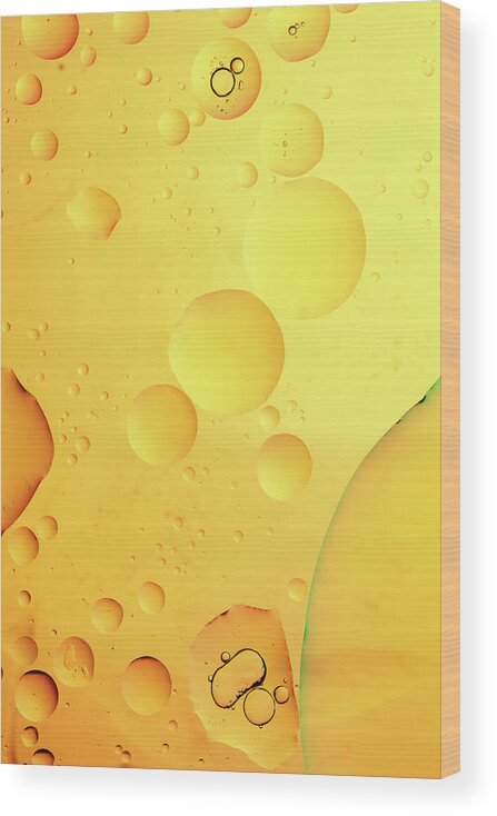 Fluid Wood Print featuring the photograph Abstract, image of oil, water and soap with colourful background #3 by Michalakis Ppalis