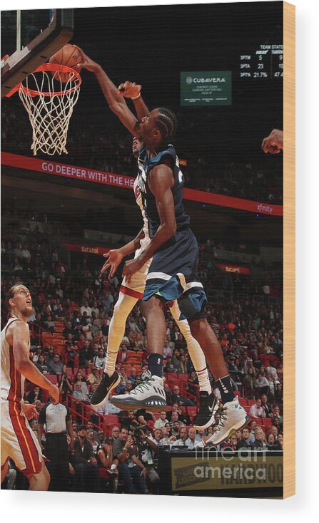 Andrew Wiggins Wood Print featuring the photograph Andrew Wiggins #1 by Issac Baldizon
