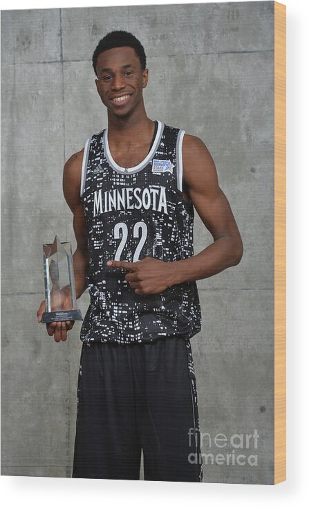 Nba Pro Basketball Wood Print featuring the photograph Andrew Wiggins by Jesse D. Garrabrant