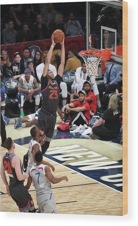 Smoothie King Center Wood Print featuring the photograph Anthony Davis by Joe Murphy
