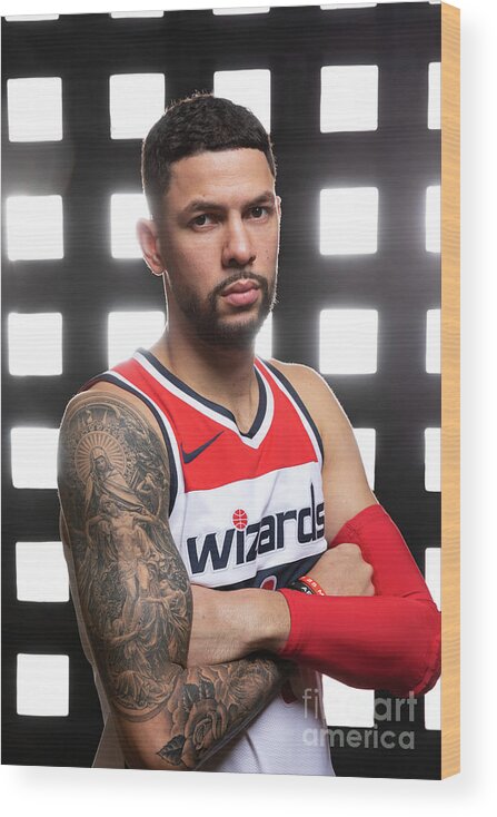 Media Day Wood Print featuring the photograph Austin Rivers by Stephen Gosling