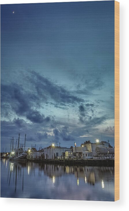 Bayou Wood Print featuring the photograph Bayou Nights #1 by Brad Boland