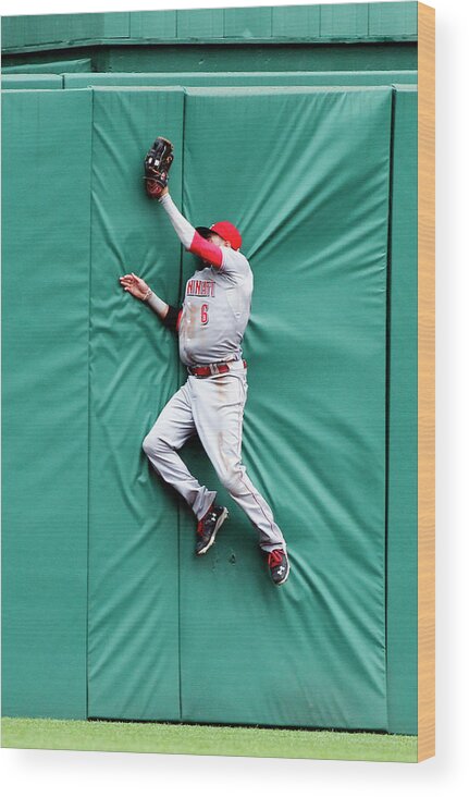 Toughness Wood Print featuring the photograph Billy Hamilton and Travis Snider #1 by Justin K. Aller