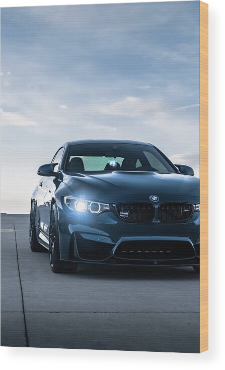 Bmw Wood Print featuring the photograph Bmw M4 #1 by David Whitaker Visuals