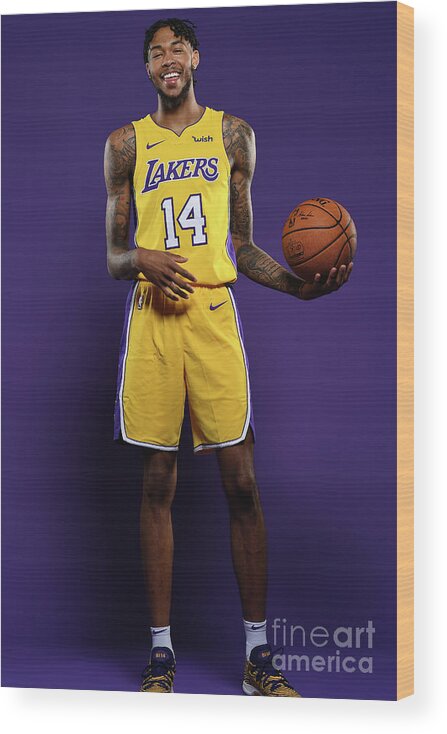 Media Day Wood Print featuring the photograph Brandon Ingram by Aaron Poole