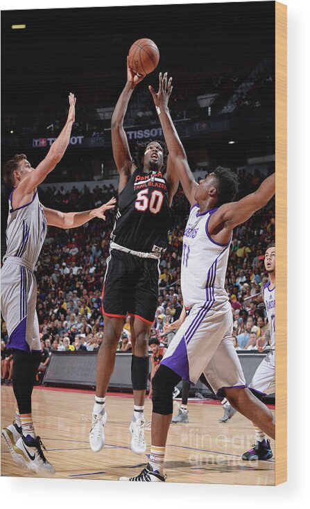 Nba Pro Basketball Wood Print featuring the photograph Caleb Swanigan by David Dow