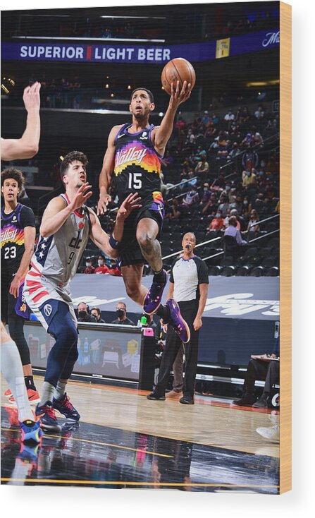 Nba Pro Basketball Wood Print featuring the photograph Cameron Payne by Michael Gonzales