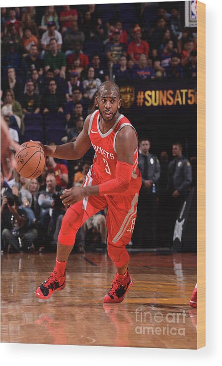 Nba Pro Basketball Wood Print featuring the photograph Chris Paul by Michael Gonzales