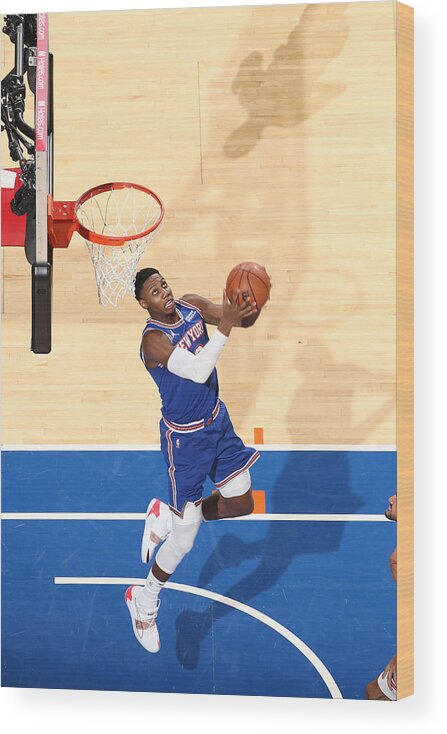 Nba Pro Basketball Wood Print featuring the photograph Dallas Mavericks v New York Knicks by Nathaniel S. Butler