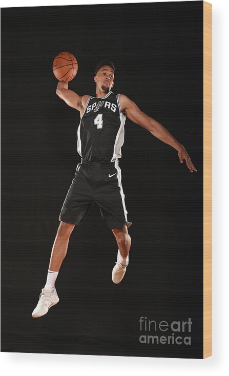 Nba Pro Basketball Wood Print featuring the photograph Derrick White by Brian Babineau