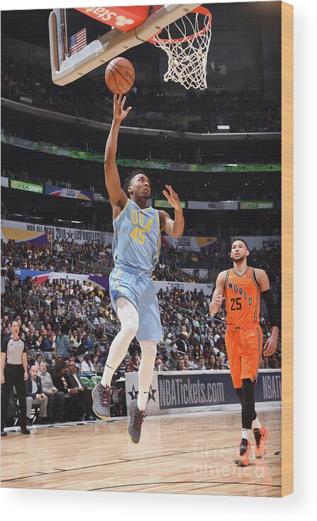Event Wood Print featuring the photograph Donovan Mitchell by Andrew D. Bernstein