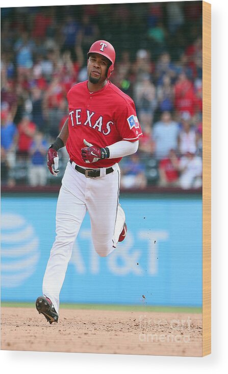 People Wood Print featuring the photograph Elvis Andrus by Richard Rodriguez