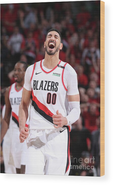 Playoffs Wood Print featuring the photograph Enes Kanter by Sam Forencich