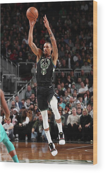 Nba Pro Basketball Wood Print featuring the photograph George Hill by Gary Dineen