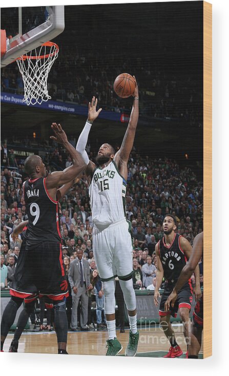 Playoffs Wood Print featuring the photograph Greg Monroe by Gary Dineen