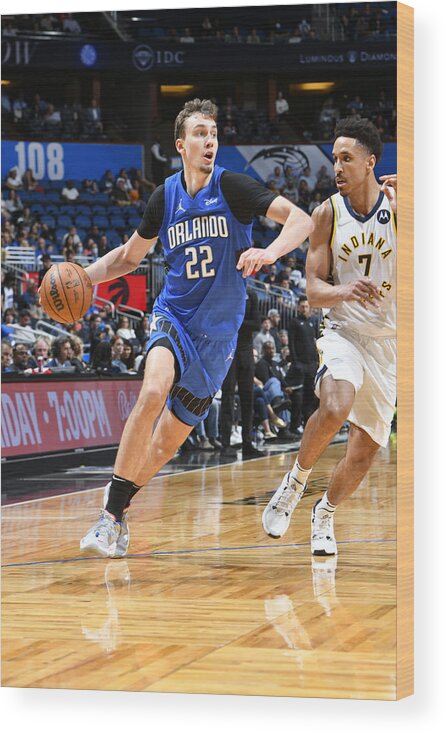 Franz Wagner Wood Print featuring the photograph Indiana Pacers v Orlando Magic by Gary Bassing