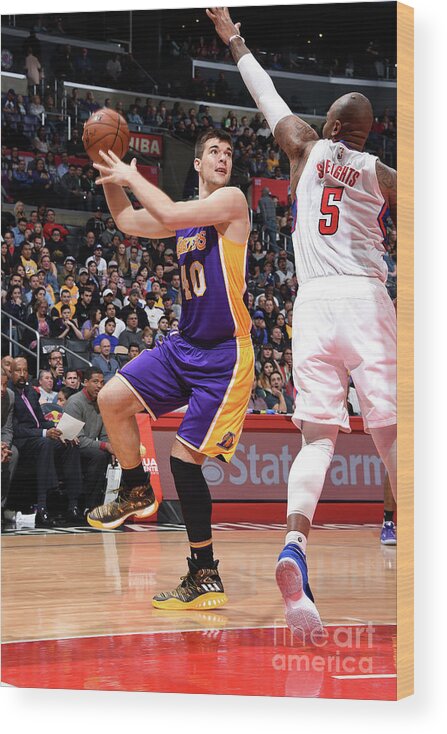 Ivica Zubac Wood Print featuring the photograph Ivica Zubac #1 by Andrew D. Bernstein