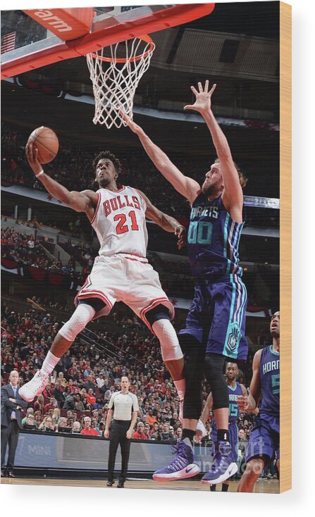 Jimmy Butler Wood Print featuring the photograph Jimmy Butler by Randy Belice