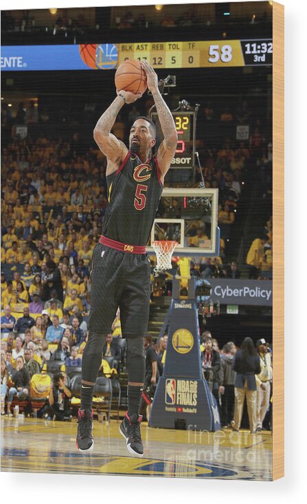 Playoffs Wood Print featuring the photograph J.r. Smith by Nathaniel S. Butler