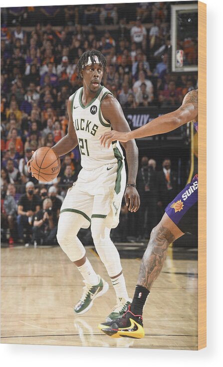 Jrue Holiday Wood Print featuring the photograph Jrue Holiday #1 by Andrew D. Bernstein