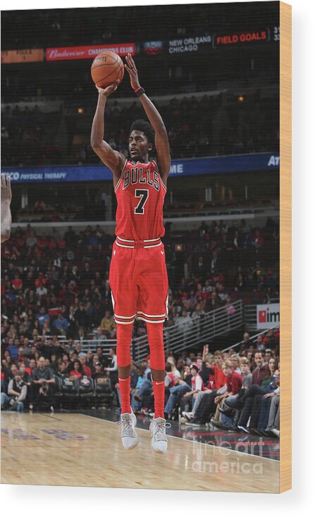 Nba Pro Basketball Wood Print featuring the photograph Justin Holiday by Gary Dineen