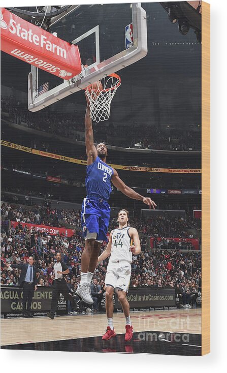 Nba Pro Basketball Wood Print featuring the photograph Kawhi Leonard by Adam Pantozzi