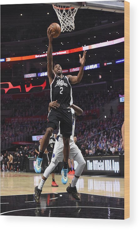 Kawhi Leonard Wood Print featuring the photograph Kawhi Leonard #1 by Juan Ocampo