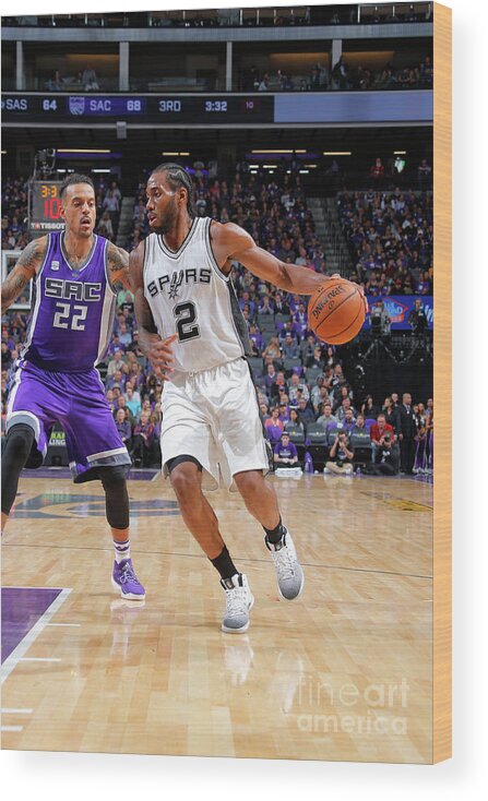 Nba Pro Basketball Wood Print featuring the photograph Kawhi Leonard by Rocky Widner