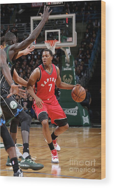 Kyle Lowry Wood Print featuring the photograph Kyle Lowry by Gary Dineen