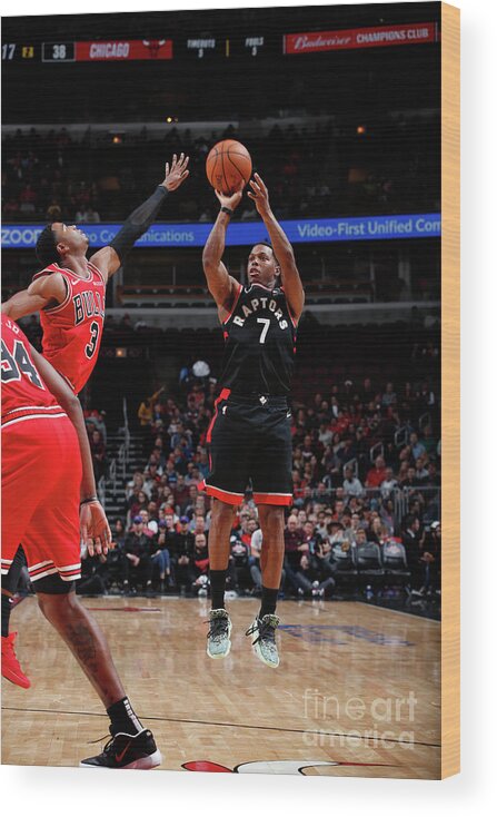 Kyle Lowry Wood Print featuring the photograph Kyle Lowry by Jeff Haynes