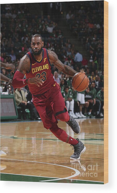 Nba Pro Basketball Wood Print featuring the photograph Lebron James by Gary Dineen
