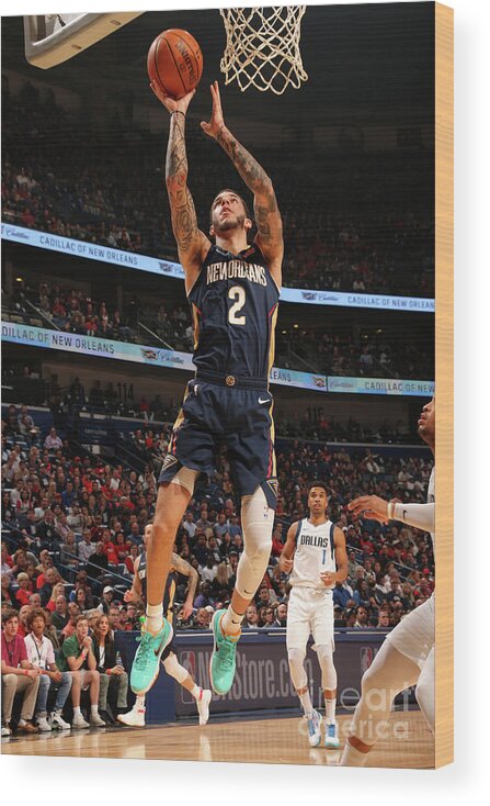 Smoothie King Center Wood Print featuring the photograph Lonzo Ball by Layne Murdoch Jr.